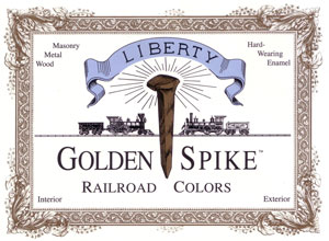 Golden Spike Railroad Colors Label